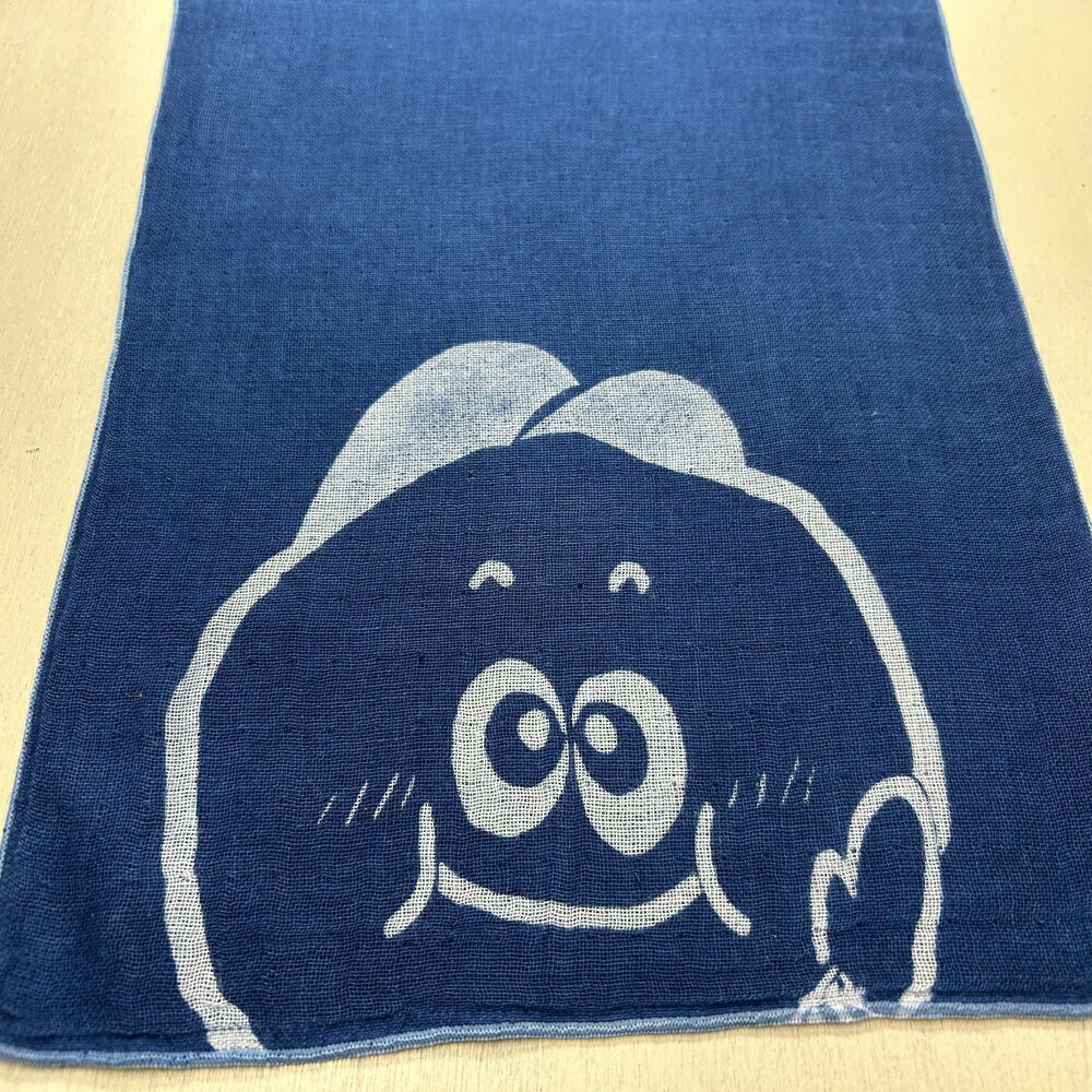 【ふるさと納税】ひのじゃがくんハンカチ | 藍染め ハンカチ 染物 ゆるキャラ ひのじゃがくん | 東京 檜原村