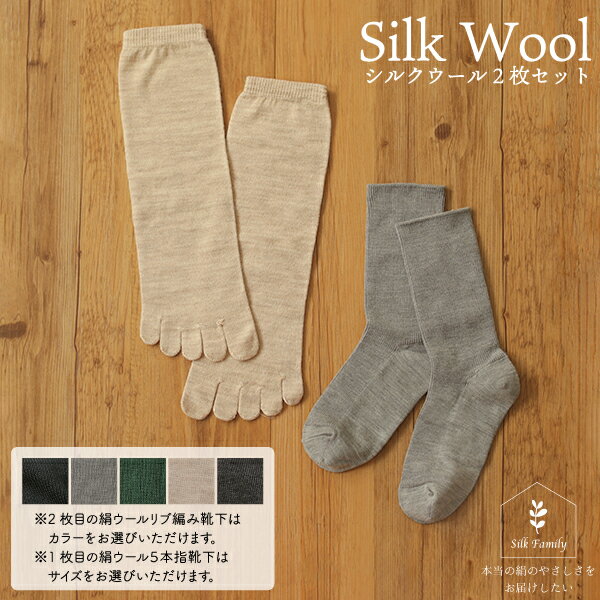 【ふるさと納税】重ね履きシルクウール 2枚セット｜靴下 くつした ソックス [2727-2737]
