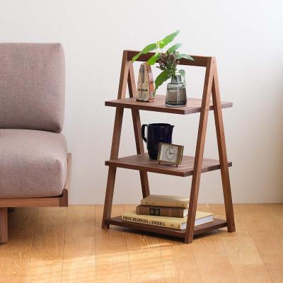 ふるさと納税 府中市 府中市の家具　インテリアシェルフ3段　ウォールナット材