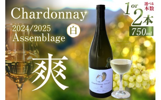 
                  Chardonnay 2024/2025 爽 Assemblage 750ml【選べる本数】｜シャルドネ 白ワイン 無添加 無濾過 国産 日本ワイン 愛知県 東浦町
                