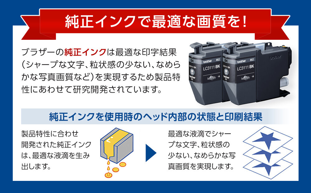 【ブラザー　純正インクカートリッジ】LC3111BK-2PK