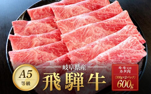 
飛騨牛Ａ5 赤身肉 スライス 600g（300g×2パック）モモ 又は カタ 肉 ｜国産 肉 牛肉 焼肉 すき焼き しゃぶしゃぶ 和牛 黒毛和牛 赤身 グルメ A5等級 おすすめ AD120【飛騨牛 和牛ブランド 飛騨牛 黒毛和牛 飛騨牛 岐阜 大野町 飛騨牛】
