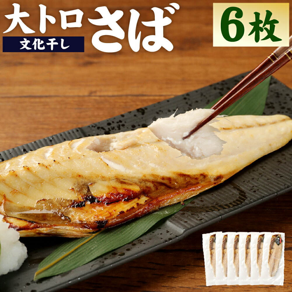 【ふるさと納税】大トロ さば 文化干し 6枚 鯖 サバ 魚介類 魚 干物 ひもの 茨城県 神栖市 送料無料