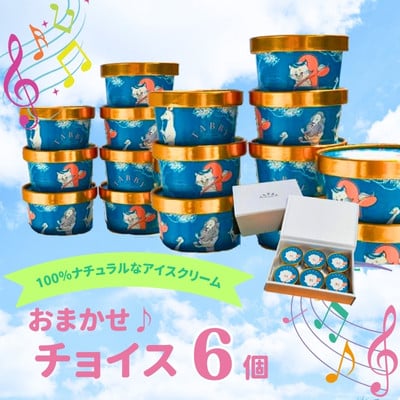
                  【TABBY ICE CREAM】おまかせチョイス♪ アイスクリーム 6個セット 　無添加 自家製 ナチュラル ギルトフリー 厳選素材
                