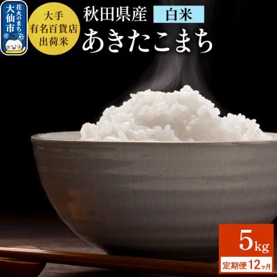 ふるさと納税 大仙市 《12ヶ月》5kg大手有名百貨店出荷米 あきたこまち【白米】令和8年産|22_trp-110512