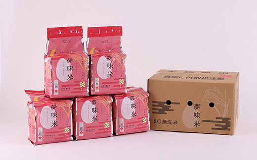 山形県産 BG 無洗米 夢味米 つや姫 2kg×5袋（冬眠密着包装） F2Y-3467