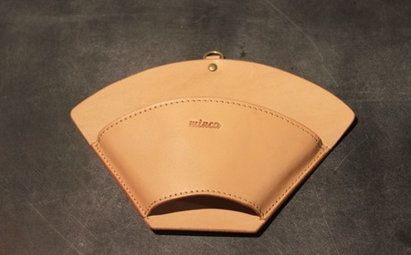 【minca】栃木レザーのコーヒーフィルターケース 自宅やキャンプシーンで ドリッパー のおともに/タン(生成)　653【日用品 人気 おすすめ 】