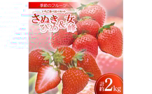 季節のフルーツ「いちご食べ比べセット(さぬきひめ・女峰)」計約2kg＜令和8年1～3月発送＞【1609815】