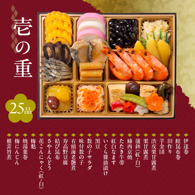 【快適生活】賑和祝 東京名店監修・豪華三段重「和洋中ファミリーおせち」4-5人前_おせち 賑和祝 4人前 ～ 5人前 東京名店監修 三段重 和風 神楽坂 夢二 洋風 麻布 Lasen 中華 上野 望水