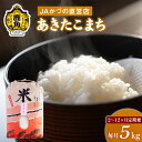 【ふるさと納税】《 新米 》 令和6年産 「 あきたこまち 」 精米 5kg 定期便 （合計10～60kg） JA かづの産直センター 米 白米 お米 こめ ふっくら もっちり 甘い ギフト お中元 お歳暮 ふるさと 返礼品 鹿角市 秋田 送料無料 【おらほの市場】