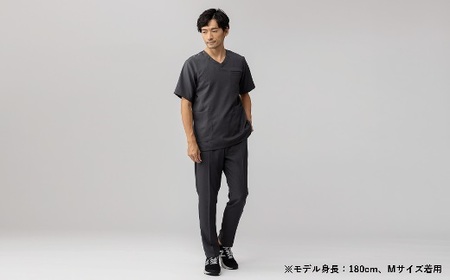 レピウスの白衣 【メンズボトムス】スクラブパンツ リンクル (カラー：チャコール、サイズ：S)_0113-017-T05-2-1
