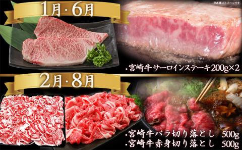 迷ったらコレ!宮崎牛食べ尽くし定期便(10ヵ月)_T120（10）-0101