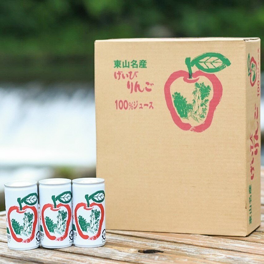 【ふるさと納税】げいび りんごジュース 195g×30缶 リンゴ 林檎 ふじ シナノゴールド 王林 北斗 岩手