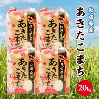 ふるさと納税 潟上市 【新米先行受付】令和8年産 秋田県産あきたこまち 白米 20kg(5kg×4袋)