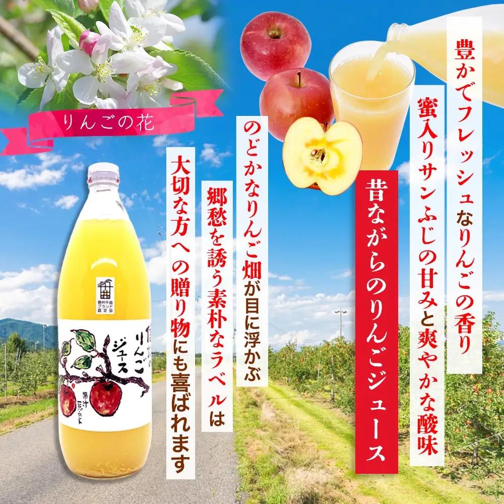 【6か月定期便】信州 サンふじ りんご ジュース 100％ 6本セット｜ りんご