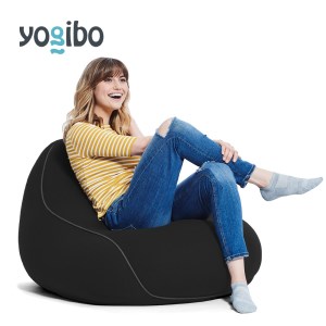 M344-3　ビーズクッション　Yogibo Lounger(ヨギボー ラウンジャー)ブラック