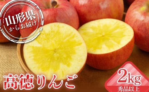 山形県産 厳選完熟高徳りんご 秀品以上 2kg 6～12玉入り 化粧箱《先行予約2026年11月発送開始》 りんご リンゴ 林檎 デザート フルーツ 果物 くだもの 果実 食品 山形県 FSY-1354