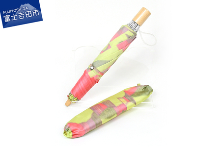 ハレフネ【マイカ】晴雨兼用折畳み傘　ライムグリーン 