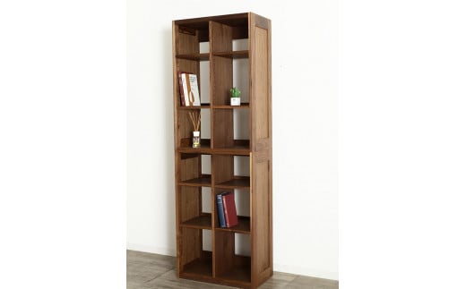 大川家具 ファイン 60cm ブックシェルフ 高さ185cm 天然木ウォールナット