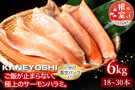 [12月14日決済分まで年内配送]旨塩とろサーモンハラミ18～30枚(計6kg) F-09003