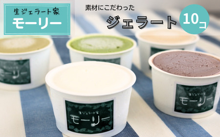 【生ジェラート家　モーリー】素材にこだわったジェラート５種類　各２個