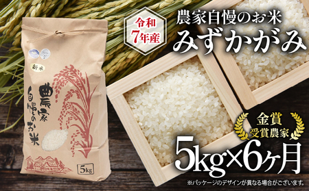【6回定期便】令和7年産 米 5kg 定期便 みずかがみ 精米 白米