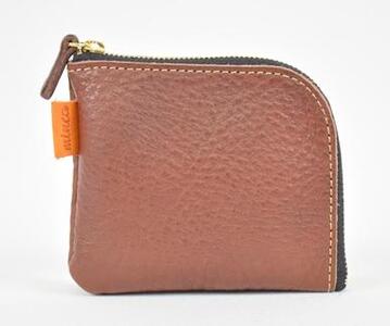 栃木レザー使用｜やわらか本革Lジップミニ財布｜Lzip wallet small 02｜チョコ｜minca（全6色）