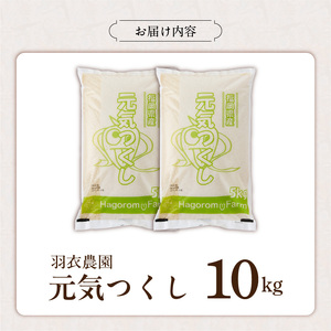 2025年新米 羽衣農園 元気つくし 白米 10kg（5kg×2） _ 2025年 新米 5kg × 2袋 計 10kg 福岡県産 精米 ブランド米 銘柄米 つやつや モチモチ 程よい粘り 冷めても美