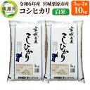 【ふるさと納税】【令和6年産・白米】宮城県栗原市産 コシヒカリ 10kg (5kg×2袋)