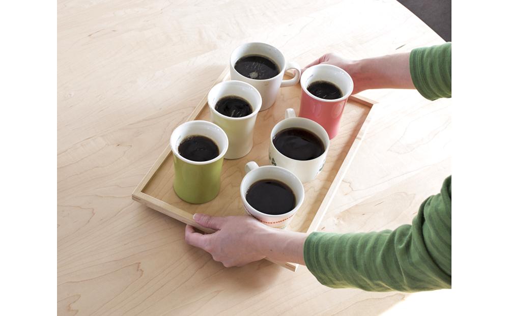 旭川家具　コサイン　トレー（小）2枚セット　ウォルナット 【 旭川家具 北海道 旭川市 木製 家具 選べる樹種 お盆 ランチトレー ウレタン塗装 銘々盆 贈り物 プレゼント 記念品 シンプル ナチュラ