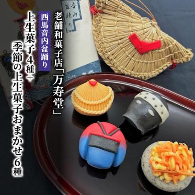 ふるさと納税 羽後町 西馬音内盆踊り上生菓子4種+季節の上生菓子おまかせ6種(計10個)[No.5325-0433]