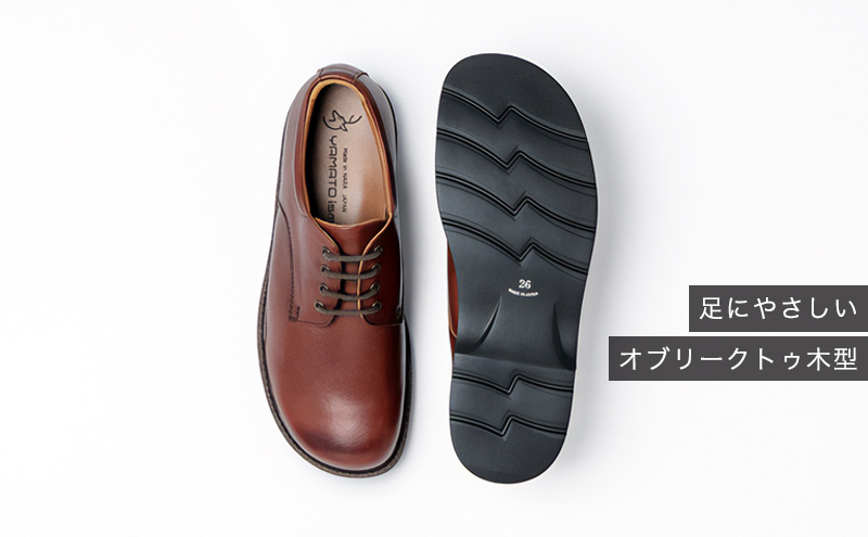 倭イズム ( ヤマトイズム ) 牛革 カジュアルシューズ 紳士靴 YA3320 （ ワイン ）25.0cm