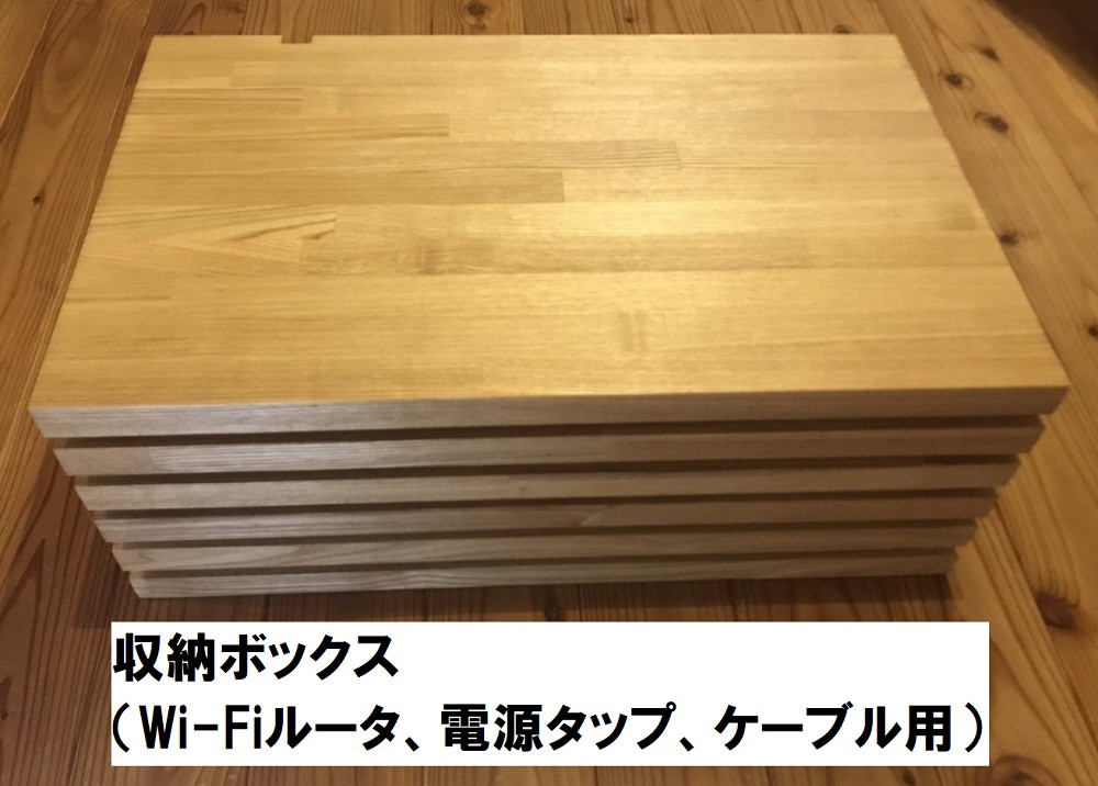 
収納ボックス（Wi-Fiルータ、電源タップ、ケーブル用）
