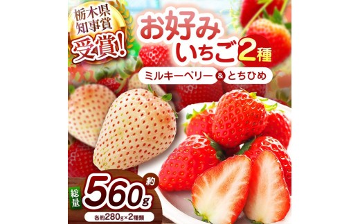【2027年先行予約】白いちごミルキーベリー×幻のとちひめ 食べ比べセット 560g