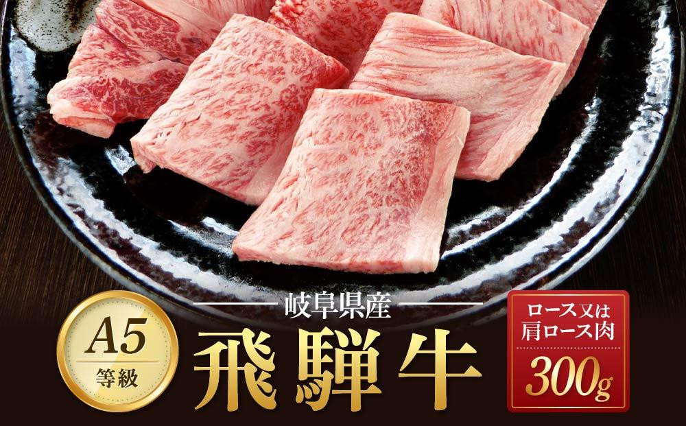 
飛騨牛Ａ5 焼肉用 300ｇ ロース 又は 肩ロース肉 ｜国産 肉 牛肉 焼肉 和牛 黒毛和牛 グルメ A5等級 おすすめ AD114【飛騨牛 和牛ブランド 飛騨牛 黒毛和牛 飛騨牛 岐阜 大野町 飛騨牛】
