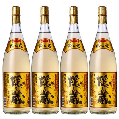 ふるさと納税 いちき串木野市 本格麦焼酎「隠し蔵」1800ml 一升瓶 4本 25度 白麹 樽 で 貯蔵熟成 糖質ゼロ |  | 01