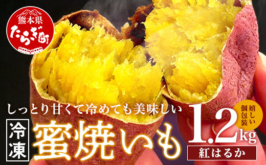 【冷凍】 蜜焼いも 真空 合計1.2kg （120gの個包装×10袋）しっとり甘～い 焼いも 個包装 冷凍 さつまいも 紅はるか 焼き芋 やきいも スイーツ デザート ヘルシー おやつ 蜜 いも お芋