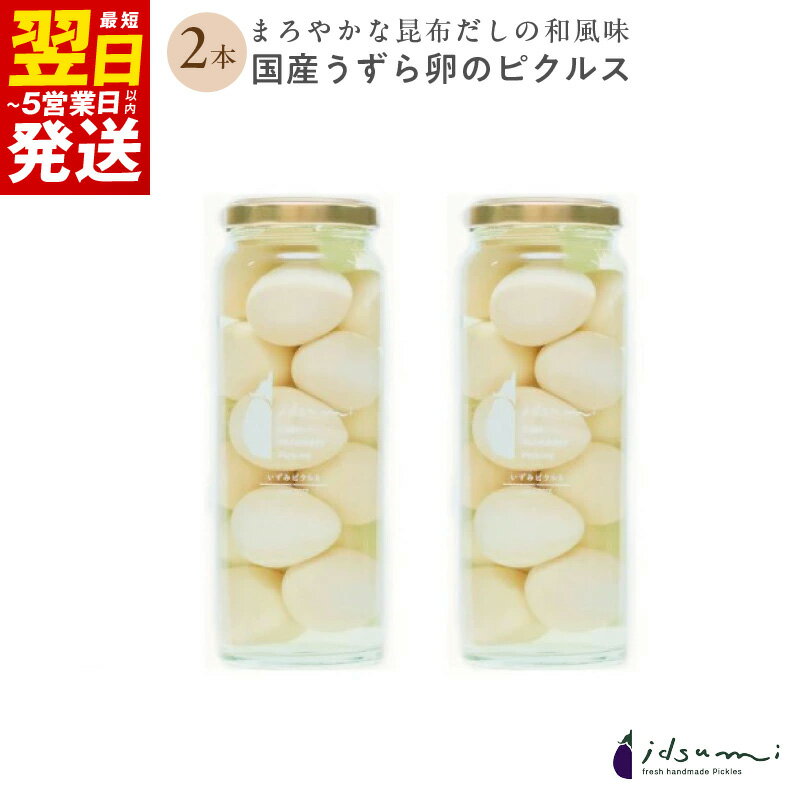 【ふるさと納税】＼最短翌日～5営業日以内発送／ ピクルス リピート率No.1 うずら卵のピクルス 2本 セット 国産 うずら卵 使用 昆布だし 着色料 保存料無添加 いずみピクルス 晩酌 おかず 常備菜 お取り寄せ 大阪府 泉佐野市 送料無料 NSW