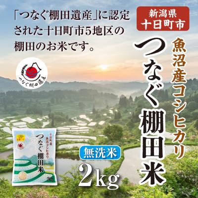 ふるさと納税 十日町市 令和7年産新潟県十日町市魚沼産コシヒカリ「つなぐ棚田米」無洗米2kg