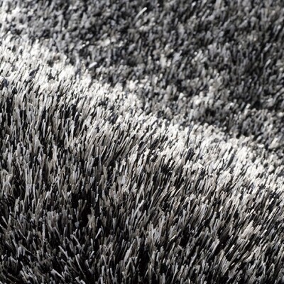 【200×200cm】ネオグラス 　カーペット 　ラグ　　カラー:ブラック【1502451】