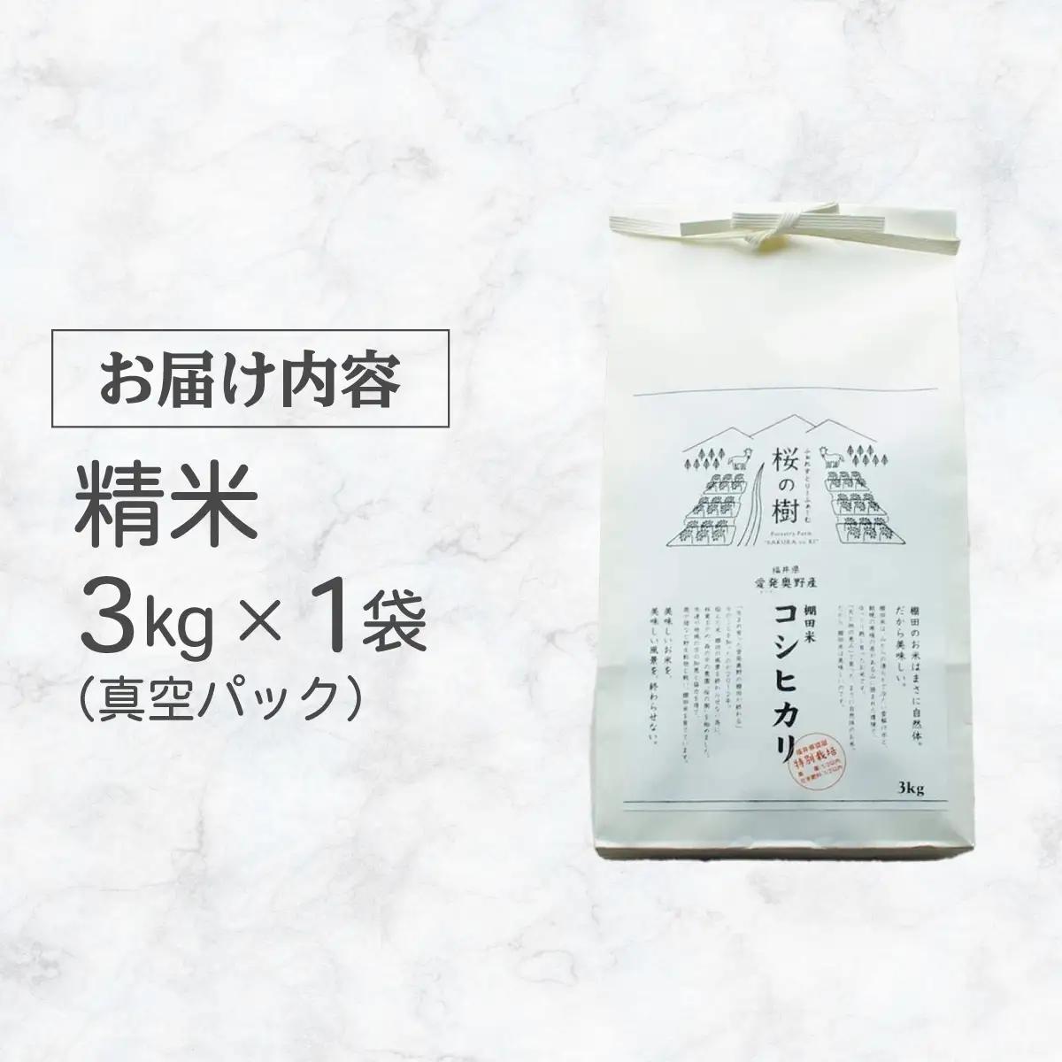 令和7年産 『コシヒカリ』3kg [003-a005]