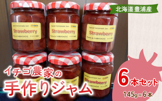 イチゴ農家の手作りジャム ゴロゴロ食感のいちごジャム6本セット 【ふるさと納税 人気 おすすめ ランキング 果物 いちご苺 イチゴ 国産いちご いちごジャム セット おいしい 美味しい 北海道 豊浦町 送料無料】 TYUI001