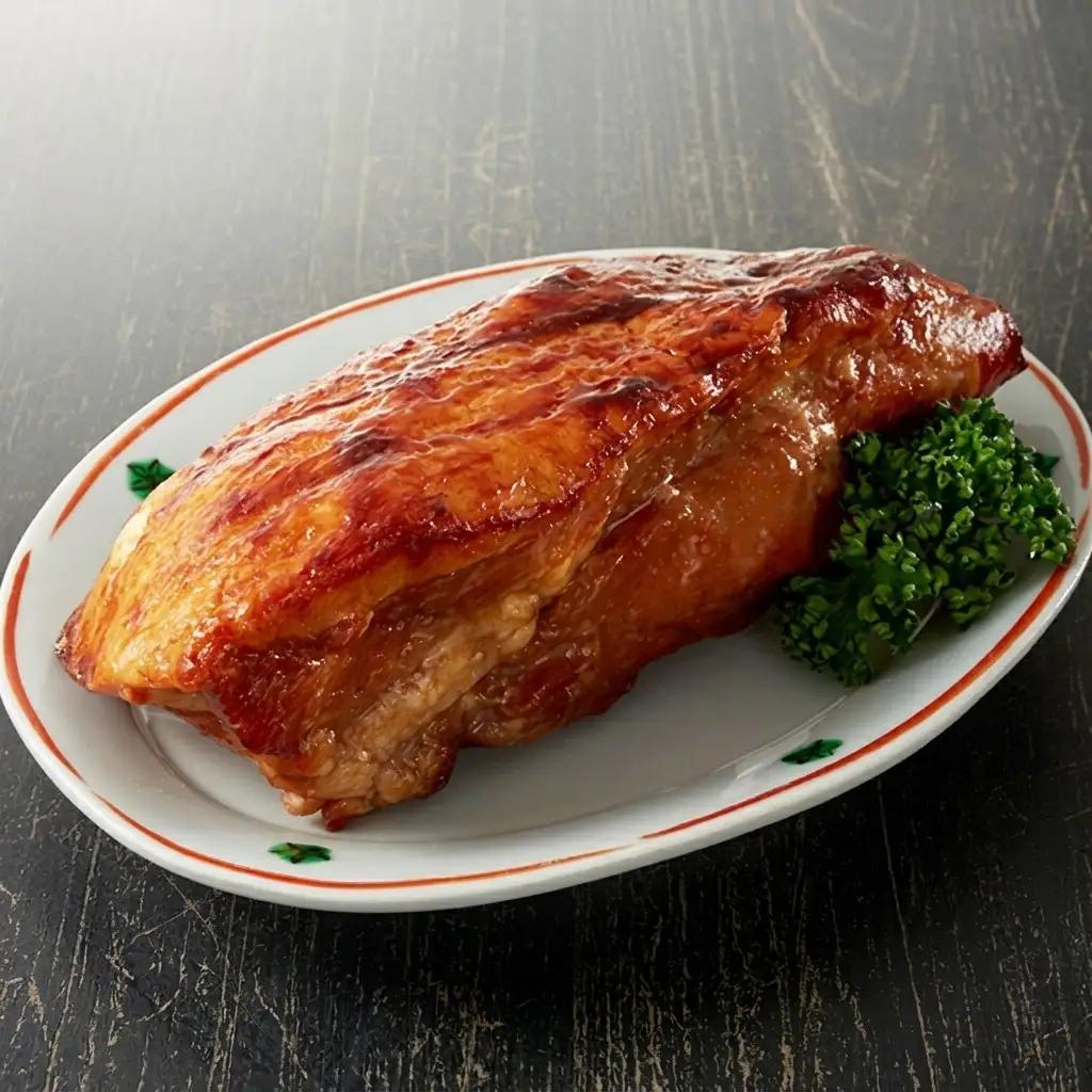 焼豚 自家製 ももブロック タレ付き 焼豚【300g×2本 計600g】