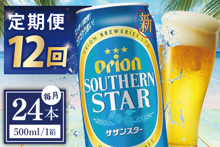 【全12回定期便】 オリオンビール サザンスター 500ml × 24缶 (DQ038)