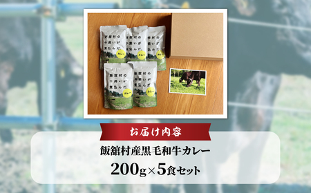 飯舘産黒毛和牛カレー　5食セット ITTAH009