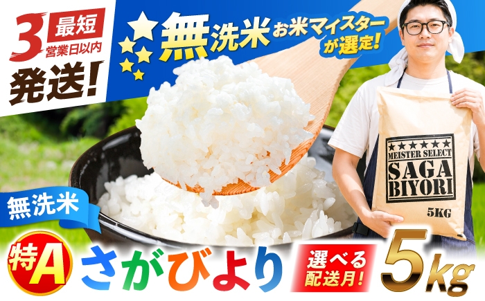 
                  【選べる配送月】【新米・令和8年産先行予約】さがびより 無洗米 5kg | おこめ ごはん 米 お米 白米 こめ コメ ブランド米 精米 国産 お米 むせんまい 特A 新生活 お祝い ギフト 仕送り|   吉野ヶ里町/大塚米穀店 [FCW047]
                