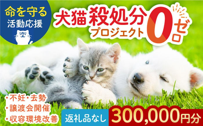 
【お礼の品なし】犬猫殺処分ゼロプロジェクト＜300,000円＞長崎県ふるさと納税[42ZZAE007]
