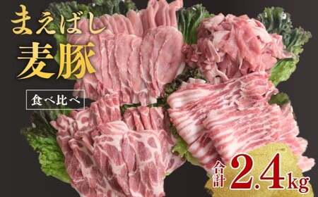 豚肉 まえばし麦豚 バラエティーセット 計2.4kg 麦豚肉