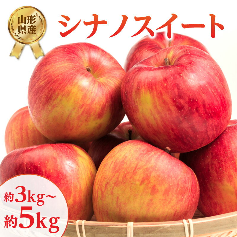 【ふるさと納税】 001-105 《先行受付》シナノスイート選べる内容量約3kg or 約5kg 【2026年10月上旬頃〜発送予定】【山形県産りんご】 りんご スイーツ 山形県 大江町 糖度 美味しい 甘味 酸味 バランス 蜜 シナノスイーツ