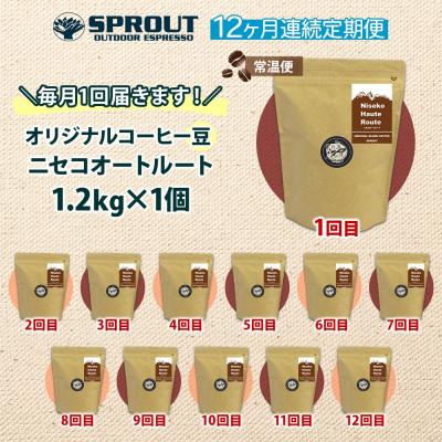 ふるさと納税 倶知安町 【毎月定期便】自家焙煎 コーヒー豆 1.2kg 計14.4kg SPROUT 北海道全12回 |  | 03